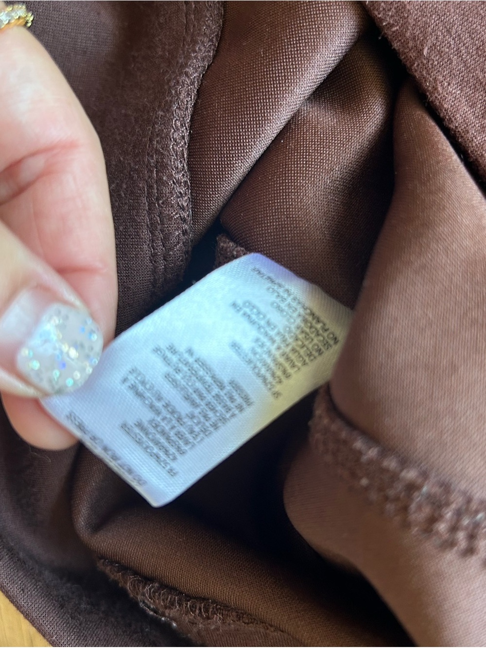 CLOTH Quarter-Zip Pullover Sweatshirt gorgeous Chocolate Brown dolman sleeve s - Picture 6 of 7